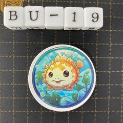 방수 스티커 해리센본 해양 생물 스테인드 글라스풍 BU-19
