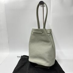 ★-16 BajoLugo バジョルゴ ハンドバッグ ワンショルダー 巾着タイプ 薄めグリーン 保存袋付き レディース