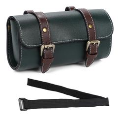 PIENSE バイク バッグ サイドバッグ ツーリング バック ツール 工具 小物入れ かばん 鞄 (グリーン バックル)