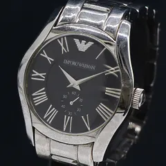 箱付 稼働 エンポリオアルマーニ QZ ブラック文字盤 AR-0680 メンズ腕時計 2000000 NSK KMR