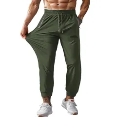 【新品】 [Yezai] ジョガーパンツ メンズ トレーニングパンツ トラックパンツ トレーニングウェア 筋トレ ジム ズボン 通気性 吸汗速乾 伸縮性 ランニング 9分丈 スポーツウェア 接触冷感 夏服 molv-L 1