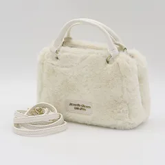  良品 サマンサタバサ プチチョイス 白 ファー レディース ノベルティ 2way ミニバッグ ショルダーバッグ KRH  2000000 NSK