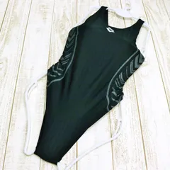 SE2-R31☆arenaアリーナ競泳水着 M* 黒グレー オープンバック モノトーン クールかっこいい レディース 練習用水着 フィットネスジムプール ワンピース■