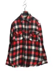 【お得なクーポン配布中!】 70s USA製 ウールリッチ ブロック チェック CPO ウール シャツ メンズ L 古着 ヴィンテージ 白タグ 長袖シャツ マルチカラー ポケット付き