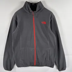 古着 ザ・ノースフェイス THE NORTH FACE フルジップフリースジャケット ワンポイントロゴ刺繍 アウトドア XL  ダークグレー ボーイズ