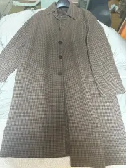 ビンテージ BALENCIAGA カシミヤ ダブルチェスターコート ＊ BALENCIAGA バレンシアガ 18AW チェック ダブルブレストウール