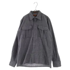 YVES SAINT LAURENT (イヴサンローラン) WOOL L/S SHIRTS ウール生地 長袖シャツ グレーのサムネイル