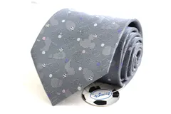 ディズニー ブランド ネクタイ ミッキー キャラクター 未使用タグ付 PO メンズ グレー Disney