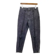 HARE 裾ジップ テーパード デニム パンツ ジーンズ ボトムス ベルト ストレッチ 伸縮性 HA010098AD メンズ Sサイズ ハレ ズボン DM14769■