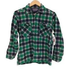 ペンドルトン PENDLETON 70S USA製 チェック柄 ウール L/S フランネル シャツ レディース import：M 