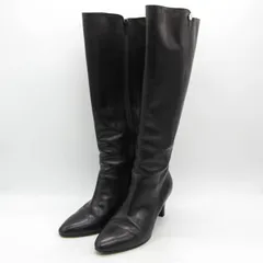 サルヴァトーレフェラガモ ブーツ ブランド 靴 シューズ イタリア製 黒 レディース 6.5サイズ ブラック Salvatore Ferragamo 【中古】