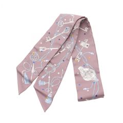 エルメス HERMES スカーフ ツイリー LES CLES A POIS シルク トゥイリー レディース 未使用