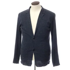 【中古】ロベルトコリーナ ROBERTO COLLINA リネンコットン ジャケット型 カーディガン ネイビー【サイズ48】【メンズ】のサムネイル