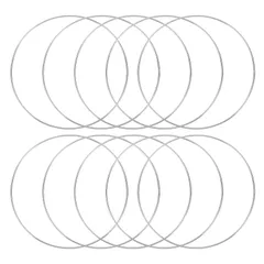 uxcell 10個のドリームキャッチャーリング メタルクラフトフープフローラルフープ7.5インチマクラメフープリングDIYクラフトリース作り用品プラントハンガーシルバー