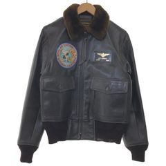 【中古】BUZZ RICKSON フライトジャケット Type G-1 PEANUTS/SNOOPY SNOOPY PATCH 36 ブラウン バズリクソン やぎ革[10]