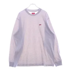 SUPREME (シュプリーム) 21SS Small Box L/S Tee スモールボックスロゴ クルーネック長袖Tシャツ カットソー ライトグレー