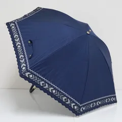 GHERARDINI ゲラルディーニ 晴雨兼用日傘 USED美品 サマーシールド ネイビー かわいい 幾何学模様 50cm A2420
