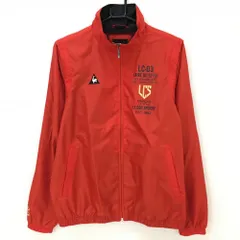 ルコックゴルフ 2WAYジャケット レッド ロゴ黒 裏地メッシュ 袖着脱可  メンズ L ゴルフウェア le coq sportif