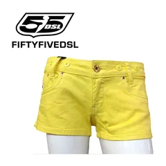 【アウトレット商品】55DSL　カラーデニム　ショートパンツ　イエロー