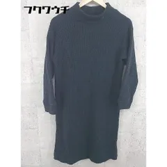 ◇ Champion チャンピオン ROSE BUD ハイネック 長袖 膝下丈 ニット ワンピース サイズM ネイビー レディース 【中古】 【1002801590833】