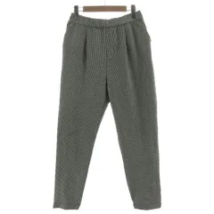 ザショップティーケー THE SHOP TK 美脚シルエット あったか裏起毛 洗える ソフトタッチテーパードパンツ 040-65042 ウエストゴム ストレッチ 千鳥格子 ブラック 黒 ホワイト 白 L