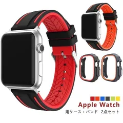 Watch SE 8 Apple ケース付き apple watch バンド 6 シリコン 7 4 44mm 41mm スポーツバンド Ultra おしゃれ 軽量 防水 ベルト applewatch9#shark570903のサムネイル