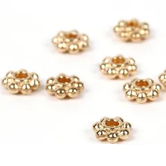 【在庫処分】【京珠堂】座金 ビーズ アクセサリーパーツ 金古美 アソートセット ゴールド (A3)