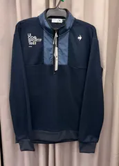 【新品未使用品】ルコックスポルティフ lecoqsportif メンズ ゴルフウェア セーターライクカットソー LG5FSW01M ネイビー（葛西店）