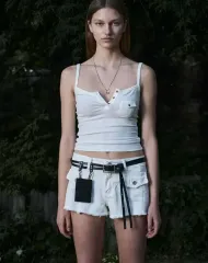 BOHEMSEO(ボヘミアンソウル) ダメージデニムショートパンツ S BOHEMSEO(ボヘミアンソウル) ショートパンツ(レディース) - 海外通販