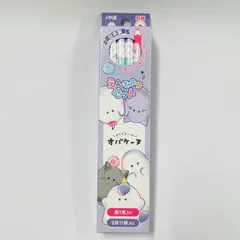 オバケーヌ　丸軸えんぴつ　2B 1ダース（黒えんぴつ11本＋赤えんぴつ1本入り）　日本製鉛筆　CRUX　クラックス 4550451107576のサムネイル