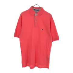 トミーヒルフィガー 90s 半袖 フラッグタグ ポロシャツ S ピンク TOMMY HILFIGER オールド ヴィンテージ メンズ 古着 【240525】 メール便可