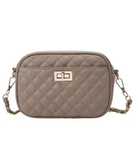 [MARIYU] ショルダーバッグ レディース 斜めがけ 肩掛け ミニバッグ 小さめ 鞄 (モカ（付属ストラップ：チェーンのみ、留具：フラワーボタン）) [モカ（付属ストラップ：チェーンのみ、留具：フラワーボタン）]