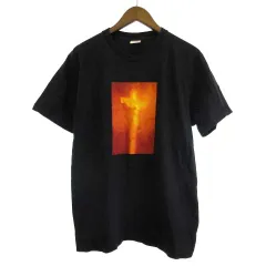 シュプリーム SUPREME 17AW Andres Serrano piss Christ Tee Tシャツ カットソー 半袖 プリント 黒 ブラック M