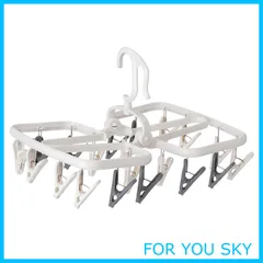 【人気商品】ダイヤ (Daiya) 洗濯物干し 洗濯ハンガー FLaundry フランドリー つけかえ干し分け角ハンガー20 ホワイト グレー 洗濯バサミを交換できる 長持ち エシカル 衣類に合わせた3種類の洗濯バサミ 跡がつきにくい ジーンズ 室内干し 小物