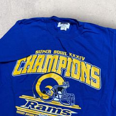 US古着 CSA NFL アメフト フットボール Superball RAMS ロサンゼルス ラムズ Tシャツ M ブルー