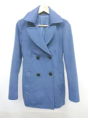 ◇ ◎ EGOIST エゴイスト かわいい 無地 シンプル 長袖 コート サイズ2 ブルー系 レディース P  【1308240001276】