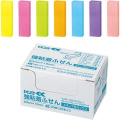 （まとめ買い）コクヨ 付箋 強粘着ふせん K2 50×15 25本 ミニサイズ(ネオン7色ミックス) K2メ-KN5015X25 【×3セット】