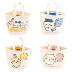 ちいかわ グッズ 刺〓 帆布 買い物袋 うさぎ モモンガ ラッコ 多機能 大容量 オシャレ 可愛い 肩掛け 手提げ 誕生日プレゼント