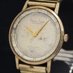 CITIZEN　14K金張17石 機械式手巻き　伸縮ベルト　未整備アンティーク シチズン センターセコンド Cマーク 14KGF（金張り） 17石 手巻