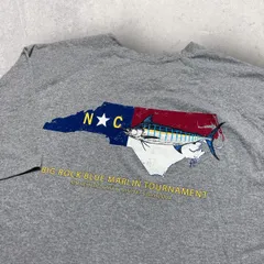 US古着 BIG ROCK BLUE MARINE TOURNAMENT Tシャツ 2XL グレー