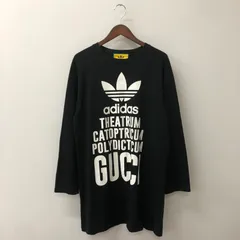 GUCCI ×adidas コラボ 長袖Tシャツ GUCCI】グッチ『アディダス ロゴ コットンロングTシャツ sizeM