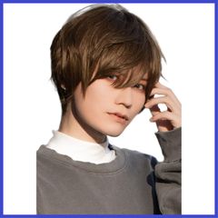 [クラッセ]イージーショート03 フルウィッグ ウィッグ ファッション 男装 コスプレ 自然 耐熱 ウィッグネット付き - カーキブラウン