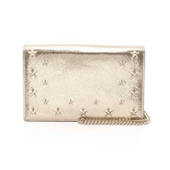 ジミーチュウ JIMMY CHOO ショルダーバッグ シャンパンゴールド レザー チェーンショルダー レディース Used A