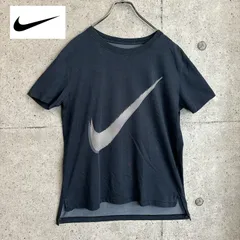 【中古】ナイキ NIKE スウッシュ Tシャツ 半袖 ウィメンズ トレーニング W DF HIGH LOW スポーツウエア 851573 010 カットソー Ｍサイズ 黒 ブラック レディース ルーズシルエット ゆったり リラックスフィット