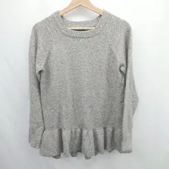 ◇ ⊇ ベースメント シンプル系 長袖 ニットセーター サイズF グレー系 レディース E  【1507280000533】