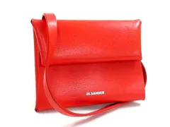 ■新品■未使用■ JIL SANDER　ジルサンダー レザー ショルダーバッグ クロスボディ 斜め掛け 肩掛け レディース レッド系 FP7198のサムネイル