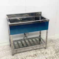 未使用B品 1槽シンク W900×D450×H800 流し台 ステンレスシンク 業務用シンク 厨房 スノコ①