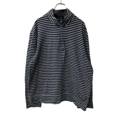 nautica 無地スウェット トレーナー XL ネイビー ホワイト ノーティカ ボーダー ハーフジップ プルオーバー カットソー 冬物 a709-6542