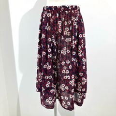 RI-S020 コムデギャルソン コムデギャルソン COMME des GARCONS COMME des GARCONS エステルジョーゼット 花柄プリントスカート 紺×赤×白 Sサイズ 2022年S/S