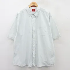 XL/古着 HAGGAR 半袖 シャツ メンズ 大きいサイズ ロング丈 ボタンダウン 白他 ホワイト チェック 25jun24 中古 トップス